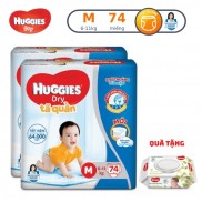 [Tặng khăn ướt 64 tờ] Combo 2 Tã quần Huggies Pants Super Jumbo M74/L68/XL62/XXL56